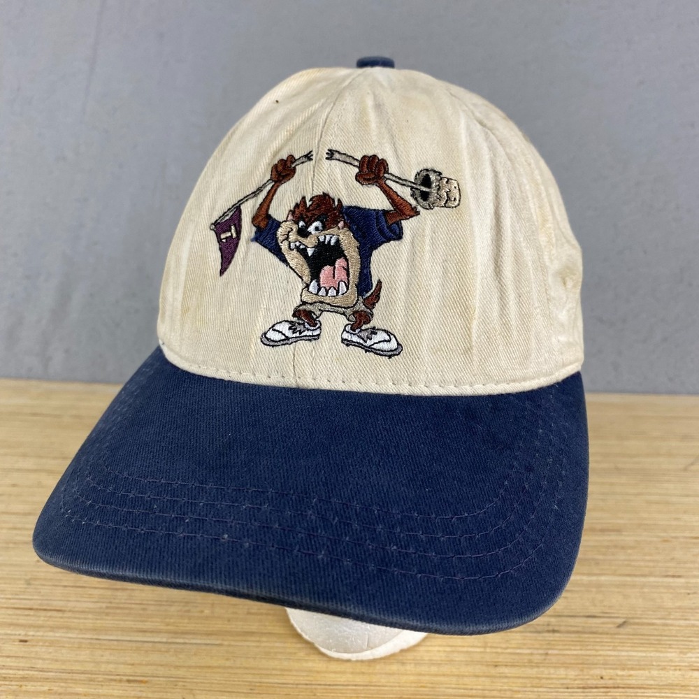 Vintage Hat Looney Tunes Taz lifting weights Strapback Hat Warner Bros Studio